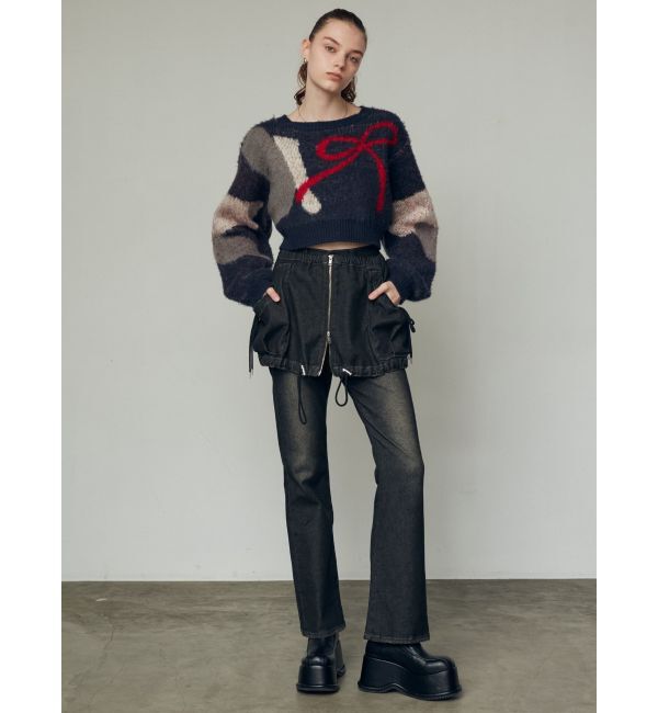 EMODA「レイヤージャストウエストフレアージーンズ」|デニム|