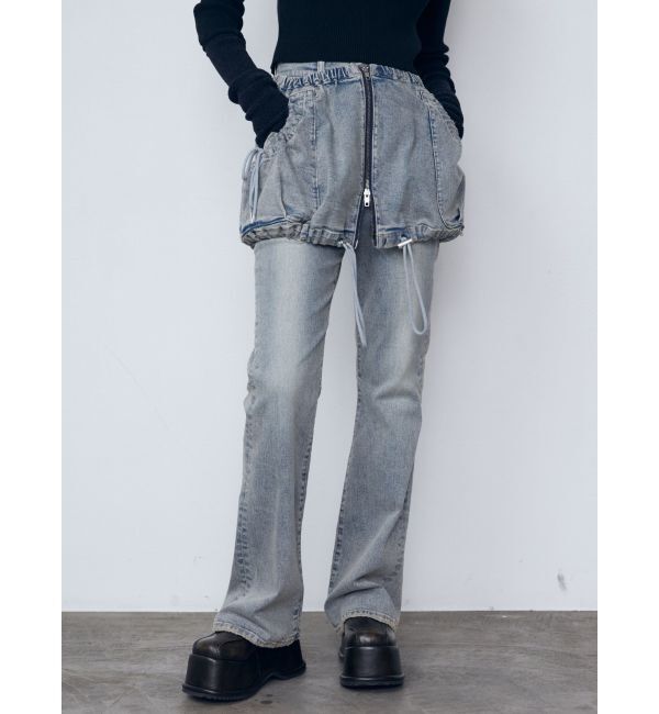 EMODA「レイヤージャストウエストフレアージーンズ」|デニム|