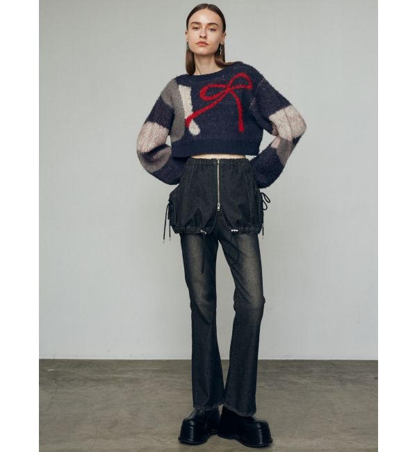 EMODA「レイヤージャストウエストフレアージーンズ」|デニム|