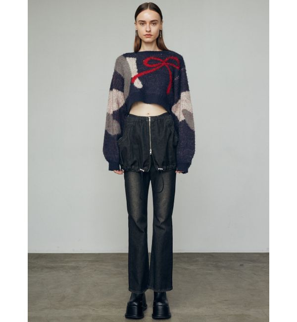 EMODA「レイヤージャストウエストフレアージーンズ」|デニム|