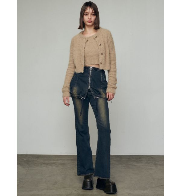 EMODA「レイヤージャストウエストフレアージーンズ」|デニム|