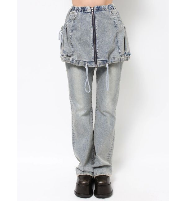 EMODA「レイヤージャストウエストフレアージーンズ」|デニム|