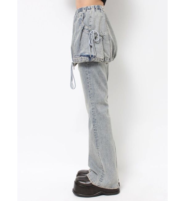 EMODA「レイヤージャストウエストフレアージーンズ」|デニム|