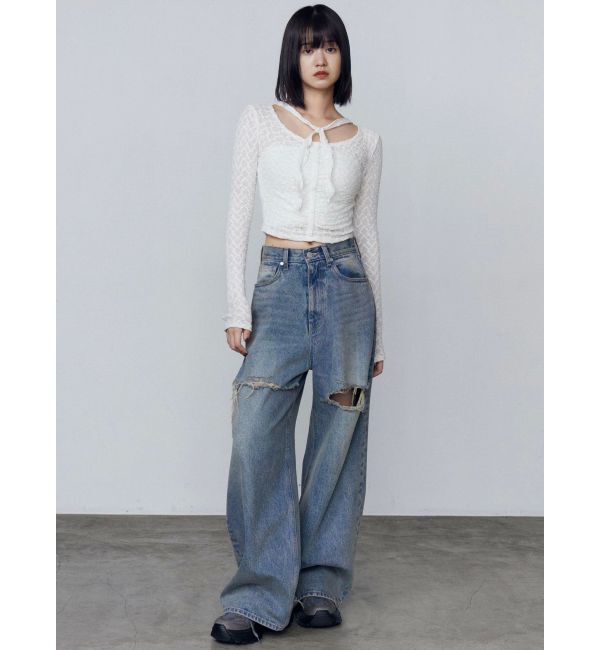 EMODA「フロントボタンタイトップ」|Tシャツ・カットソー|