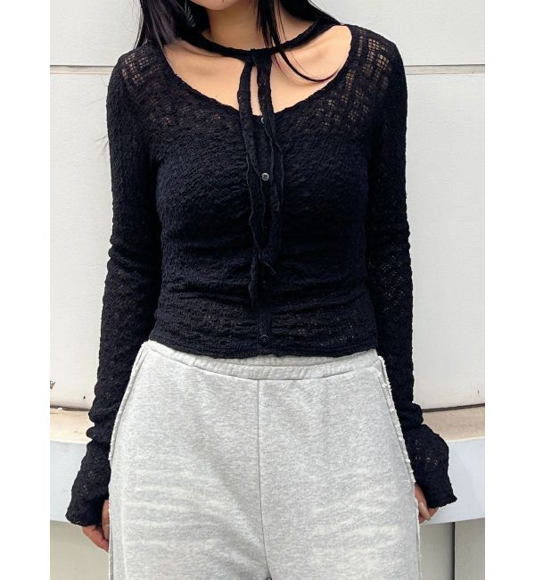 EMODA「フロントボタンタイトップ」|Tシャツ・カットソー|