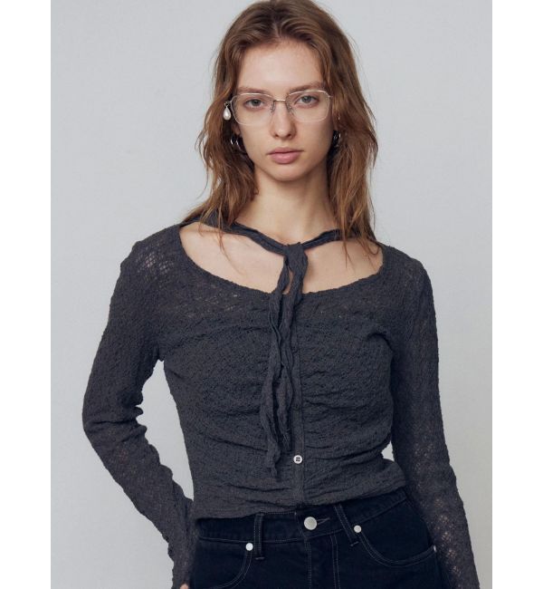 EMODA「フロントボタンタイトップ」|Tシャツ・カットソー|