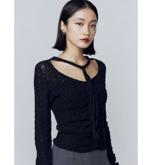 EMODA「フロントボタンタイトップ」|Tシャツ・カットソー|