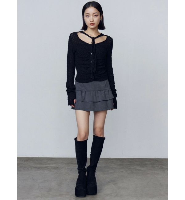 EMODA「フロントボタンタイトップ」|Tシャツ・カットソー|