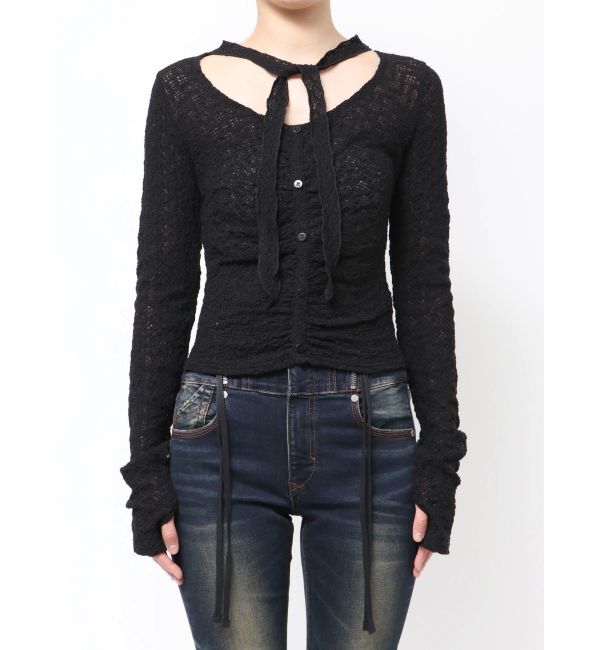 EMODA「フロントボタンタイトップ」|Tシャツ・カットソー|