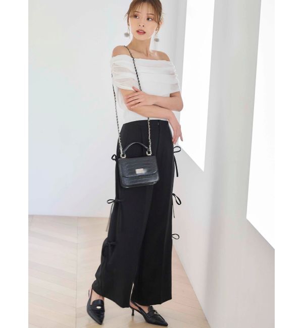 MERCURYDUO「ドレープオフショルコンパクトニット」|ニット・セーター|