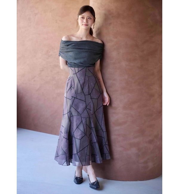 MERCURYDUO「ドレープオフショルコンパクトニット」|ニット・セーター|