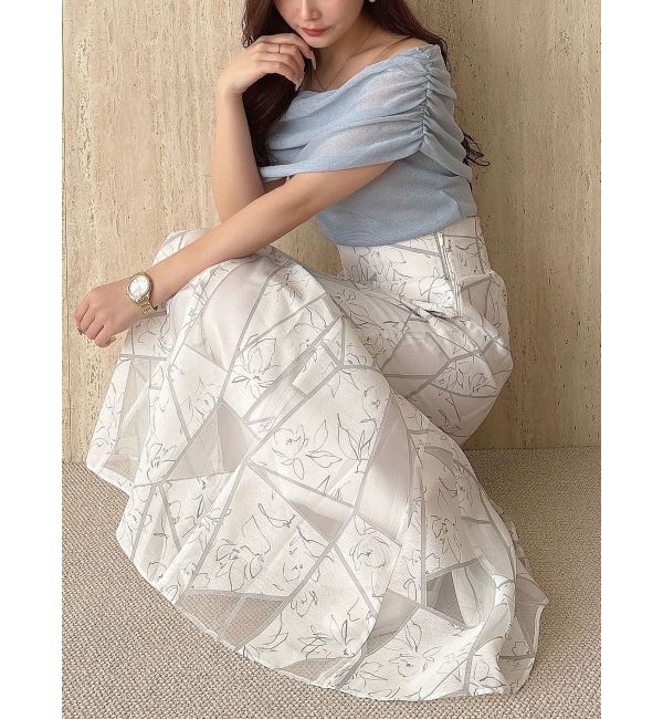 MERCURYDUO「ドレープオフショルコンパクトニット」|ニット・セーター|