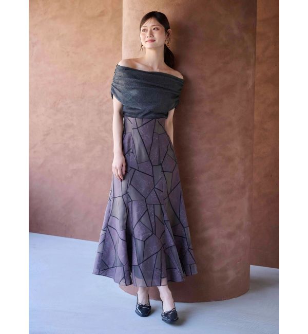 MERCURYDUO「ドレープオフショルコンパクトニット」|ニット・セーター|