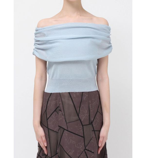 MERCURYDUO「ドレープオフショルコンパクトニット」|ニット・セーター|