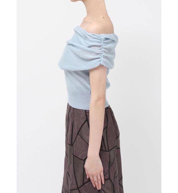 MERCURYDUO「ドレープオフショルコンパクトニット」|ニット・セーター|