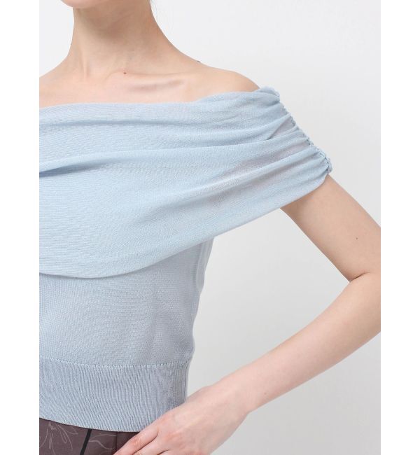 MERCURYDUO「ドレープオフショルコンパクトニット」|ニット・セーター|