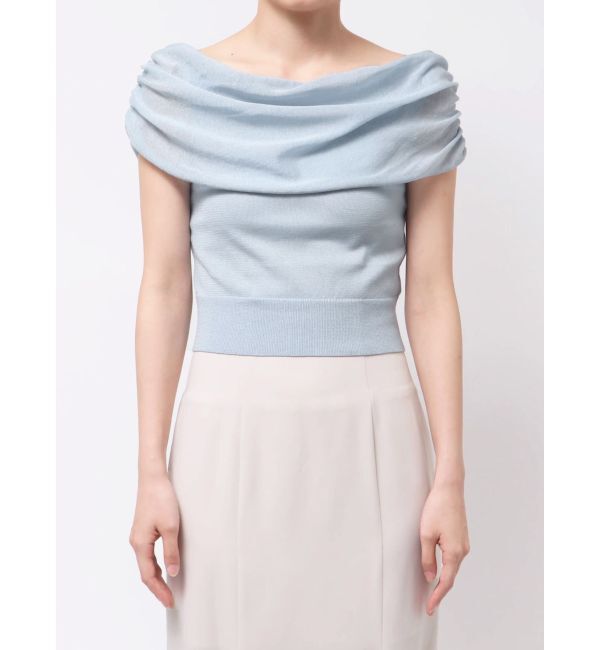 MERCURYDUO「ドレープオフショルコンパクトニット」|ニット・セーター|