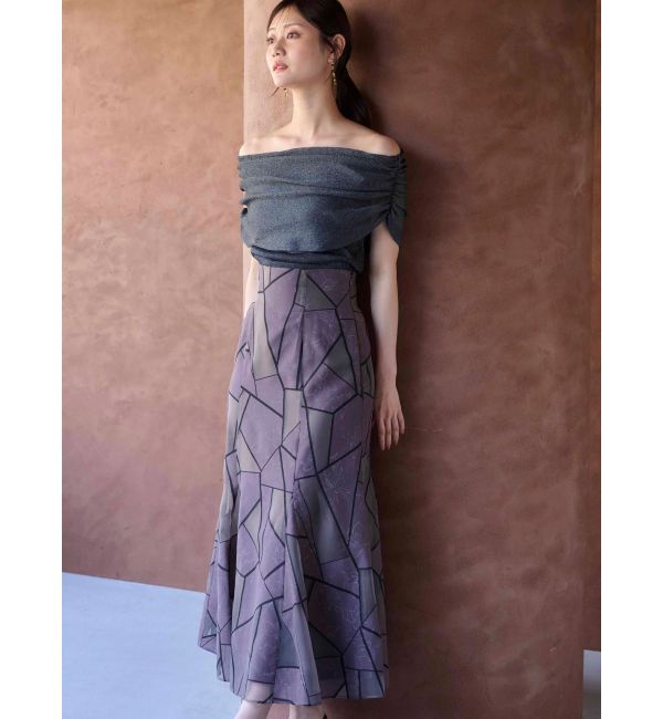 MERCURYDUO「ドレープオフショルコンパクトニット」|ニット・セーター|