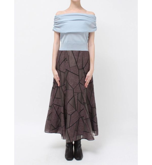 MERCURYDUO「ドレープオフショルコンパクトニット」|ニット・セーター|