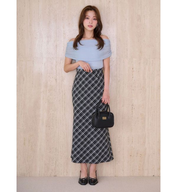 MERCURYDUO「ドレープオフショルコンパクトニット」|ニット・セーター|