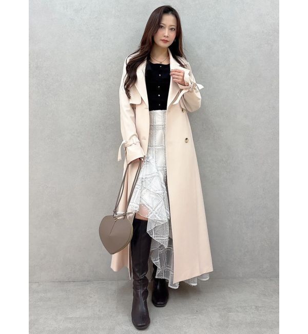 MERCURYDUO「バックチュールトレンチコート」|トレンチコート|