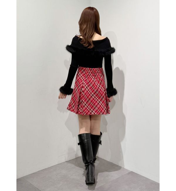 MERCURYDUO「【追加生産】フェイクファートリミングニット」|ニット・セーター|