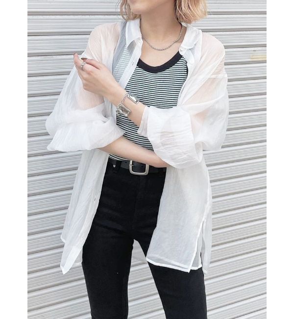 MURUA「シアーシャイニーボリュームシャツ」|シャツ・ブラウス|