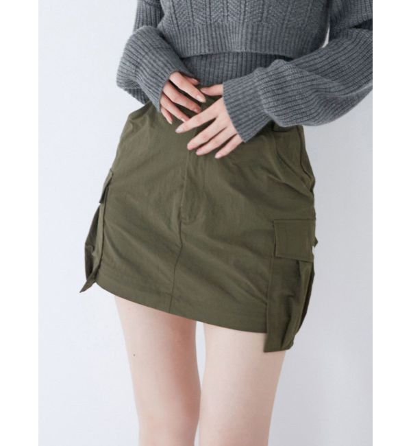 MURUA「2WAYカーゴスカート」|スカート|カーキ