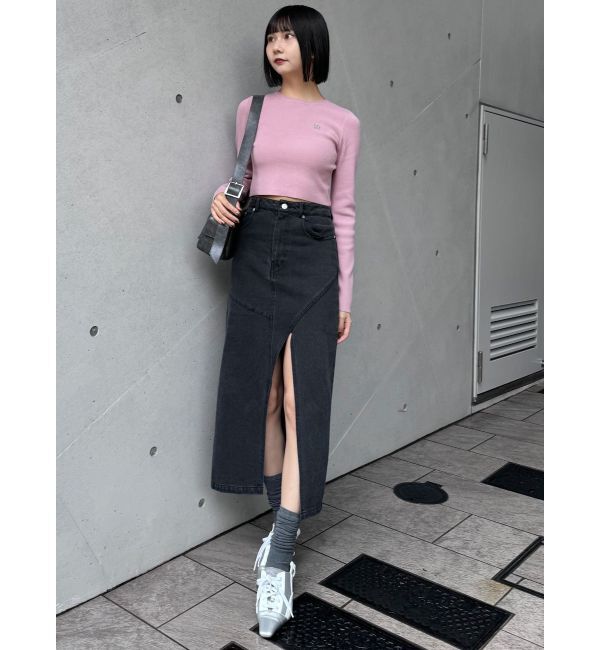 MURUA「フロントオープンデニムロングスカート【セットアップ着用可】」|スカート|