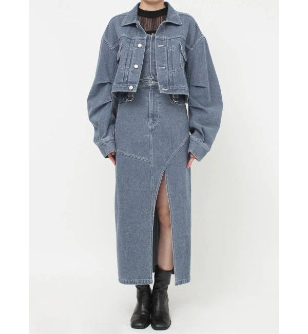 MURUA「フロントオープンデニムロングスカート【セットアップ着用可】」|スカート|