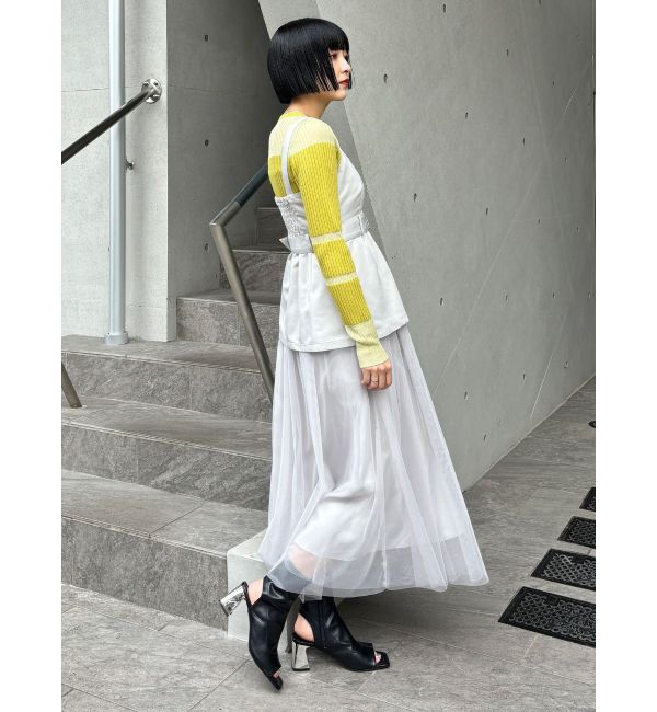 MURUA「チュールジャンパースカート」|ワンピース|