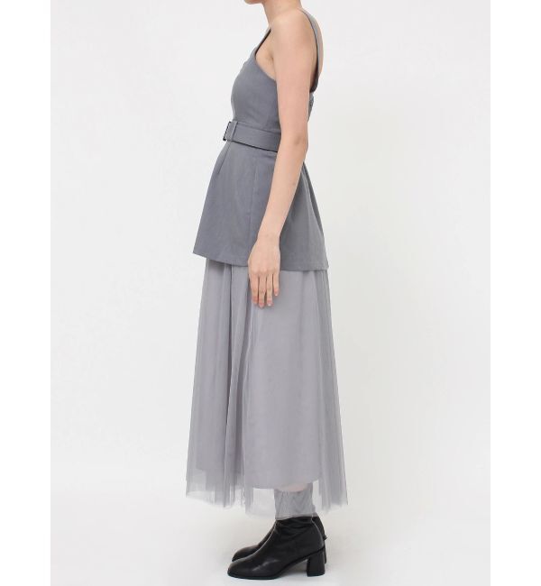 MURUA「チュールジャンパースカート」|ワンピース|