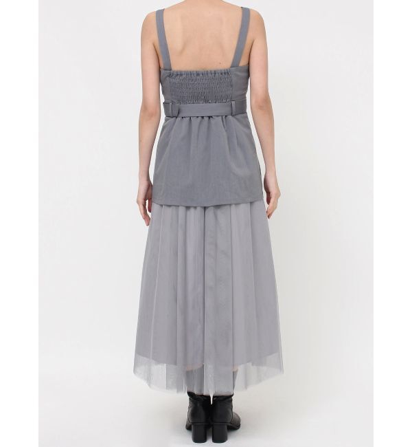 MURUA「チュールジャンパースカート」|ワンピース|