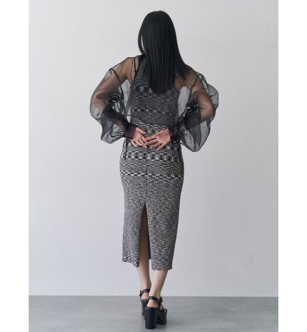 MURUA「リボンドロストスリーブシャイニーシアーシャツ」|シャツ・ブラウス|