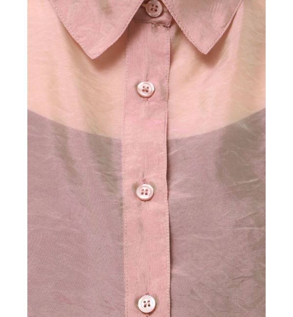 MURUA「リボンドロストスリーブシャイニーシアーシャツ」|シャツ・ブラウス|