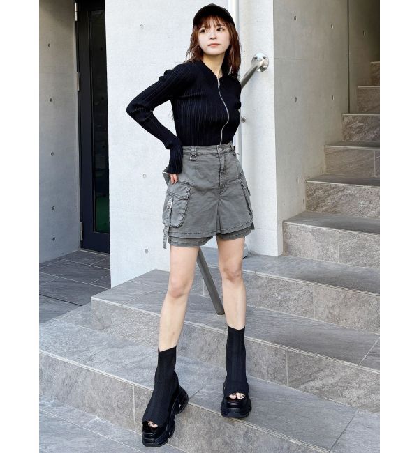 MURUA「エアプラットフォームオープントゥソックブーツ」|ショートブーツ|