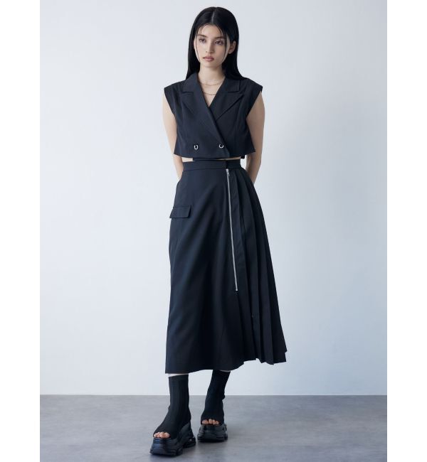 MURUA「エアプラットフォームオープントゥソックブーツ」|ショートブーツ|