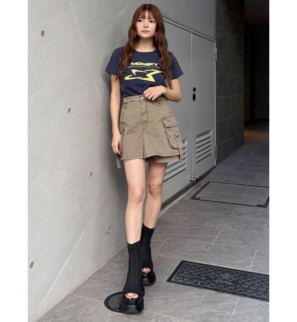 MURUA「エアプラットフォームオープントゥソックブーツ」|ショートブーツ|