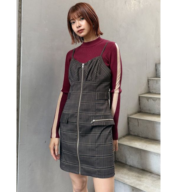 MURUA「フロントZIPミニジャンスカ」|ワンピース|