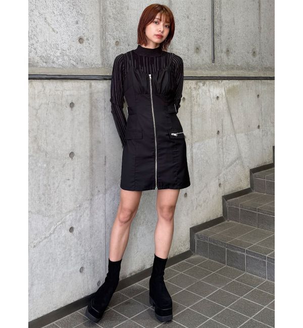 MURUA「フロントZIPミニジャンスカ」|ワンピース|