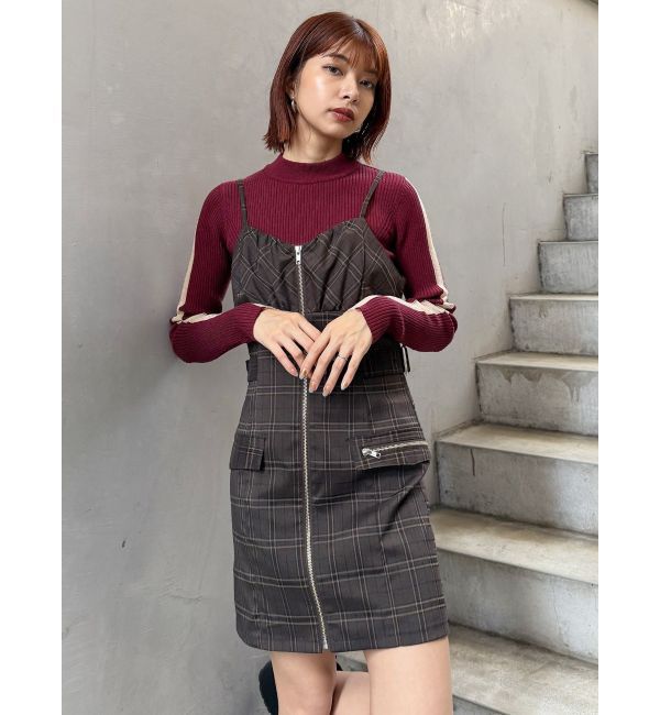 MURUA「フロントZIPミニジャンスカ」|ワンピース|