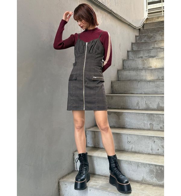 MURUA「フロントZIPミニジャンスカ」|ワンピース|