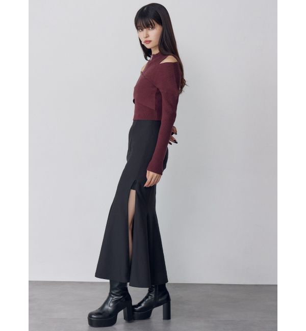 MURUA「2wayスタッズカバーブーツ」|ロングブーツ|