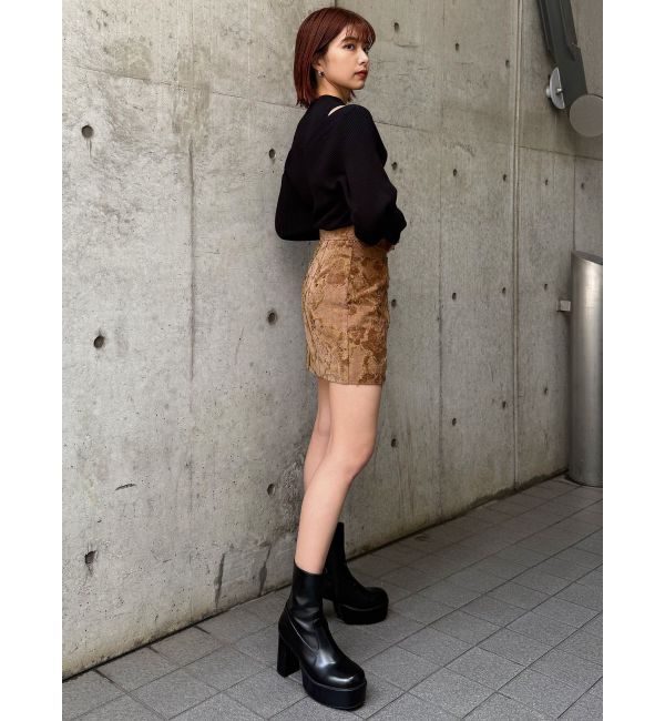 MURUA「2wayスタッズカバーブーツ」|ロングブーツ|