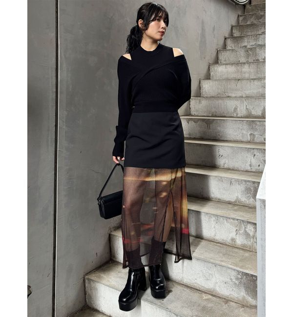 MURUA「2wayスタッズカバーブーツ」|ロングブーツ|