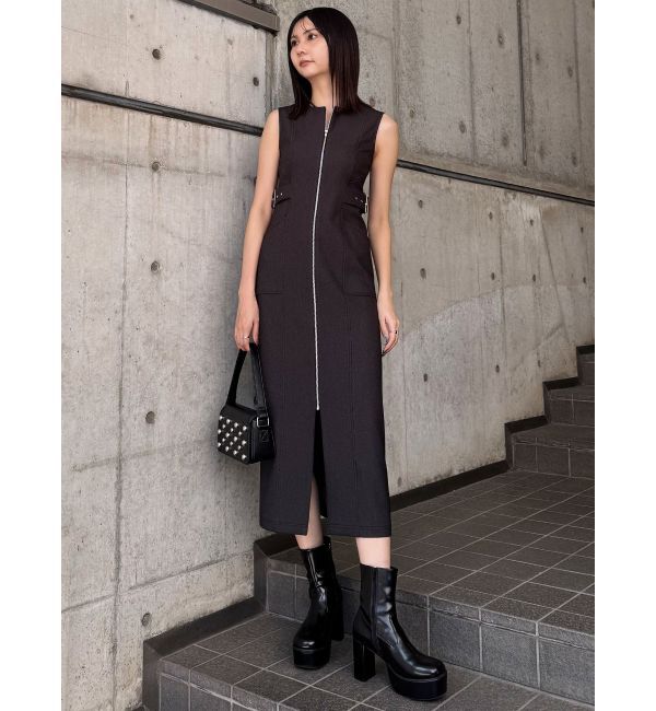 MURUA「2wayスタッズカバーブーツ」|ロングブーツ|