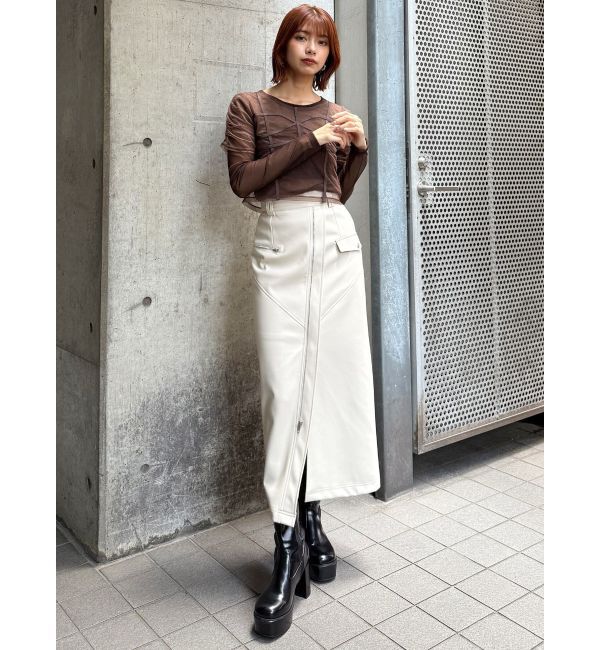 MURUA「2wayスタッズカバーブーツ」|ロングブーツ|