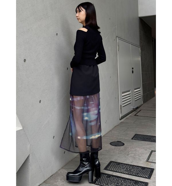 MURUA「2wayスタッズカバーブーツ」|ロングブーツ|