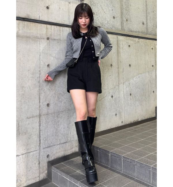 MURUA「2wayスタッズカバーブーツ」|ロングブーツ|