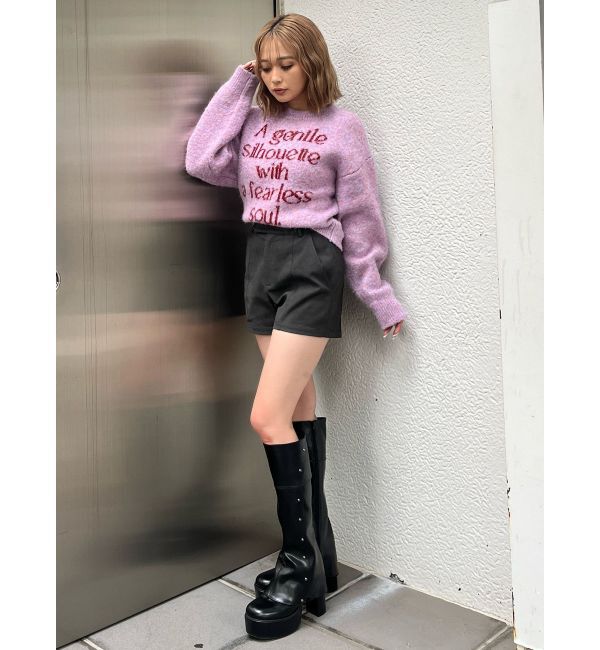 MURUA「2wayスタッズカバーブーツ」|ロングブーツ|